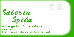 valeria szika business card